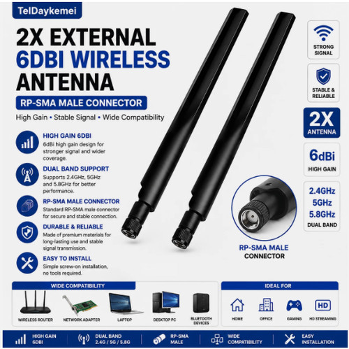 External 6dbi wireless - 2x,