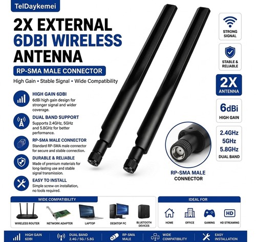 External 6dbi wireless - 2x,
